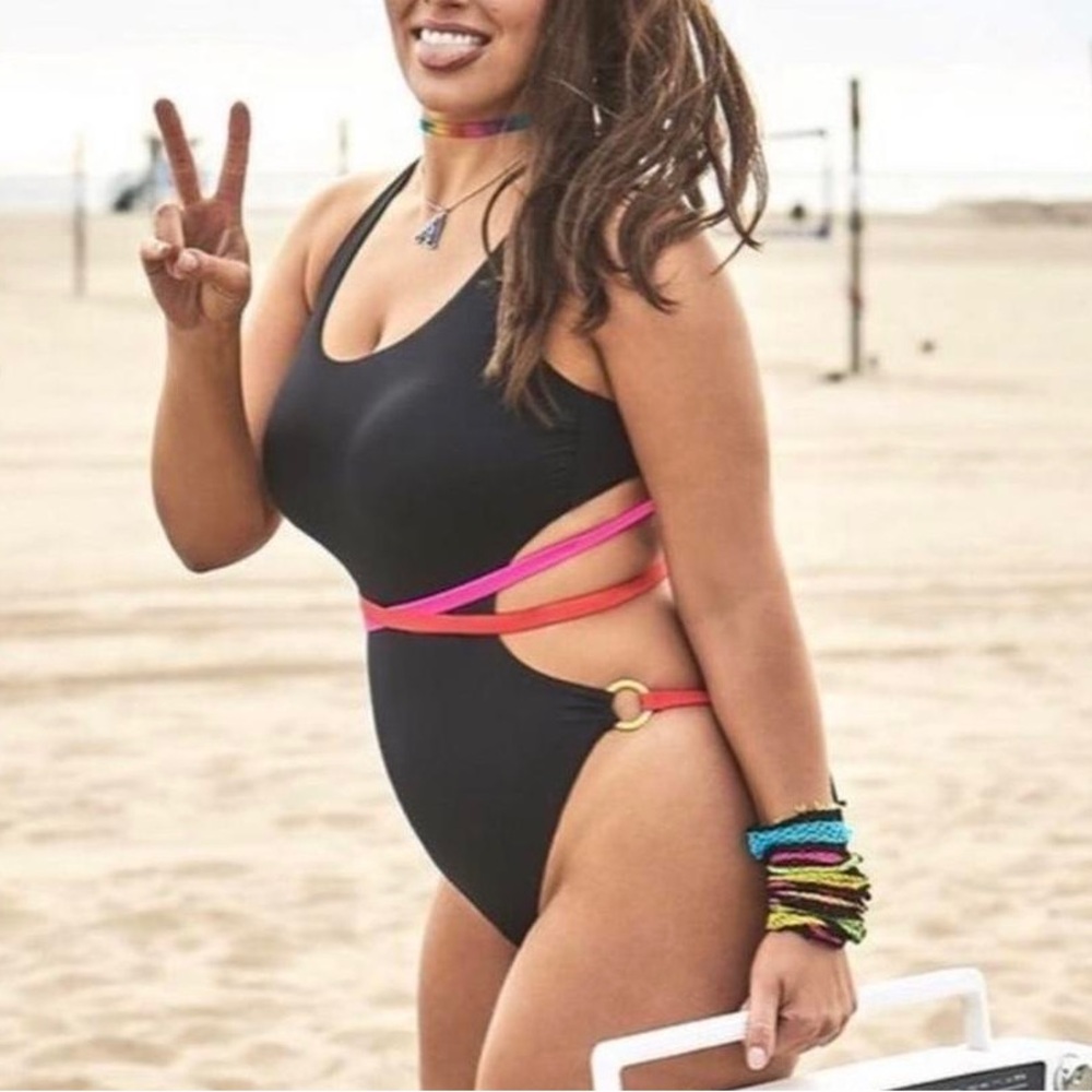 Swimsuits for All - Ashley Graham Throwback Monokini Bathing Suit